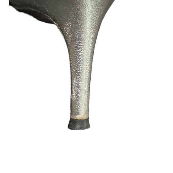 Stuart Weitzman Vintage Silver Chantilly Lace Gem Formal Peep Toe Heels Size 9.5 - Picture 4 of 12